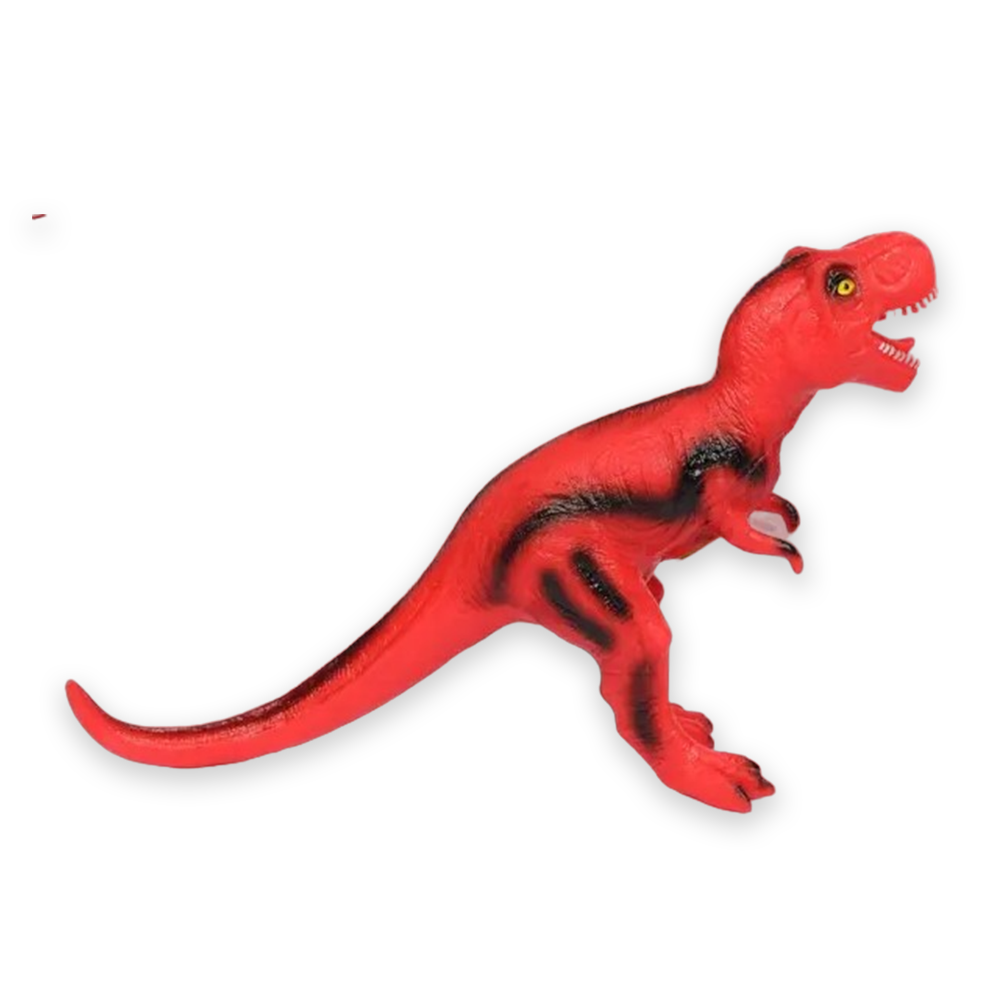 Polyethylene Hard Rubber Dinosaur Toy For Kids - Red