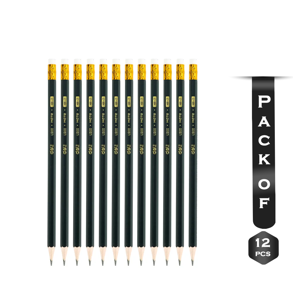 Pack of 12 Pcs Deli EU20000 Graphite HB Pencil