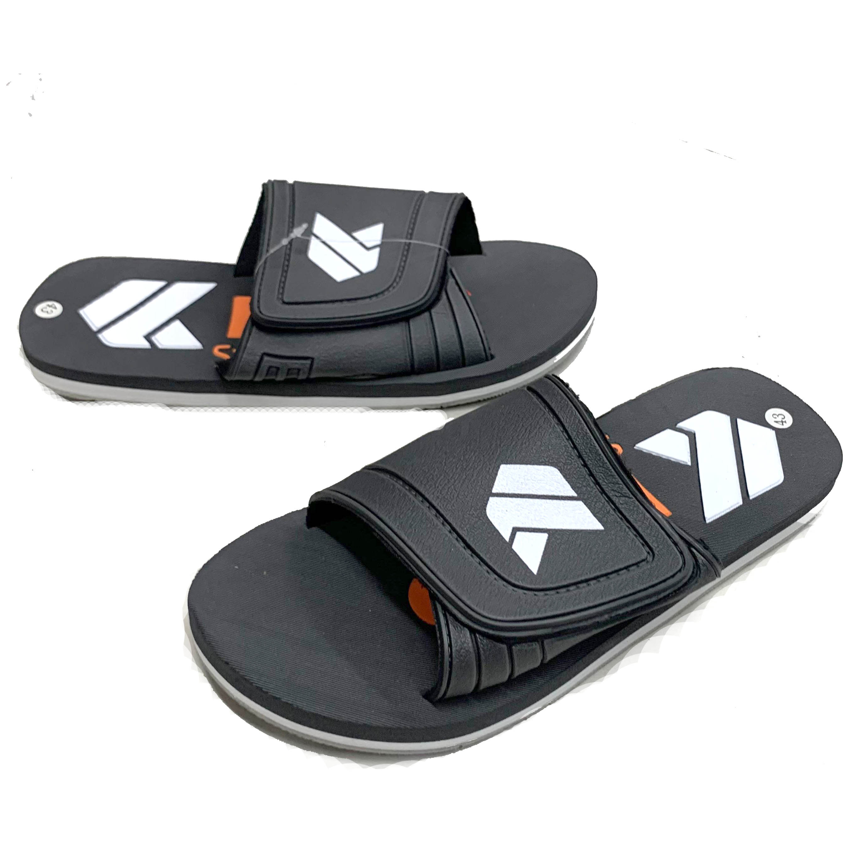 kitto PU Leather Slide Slipper for Men - gray - SL 737