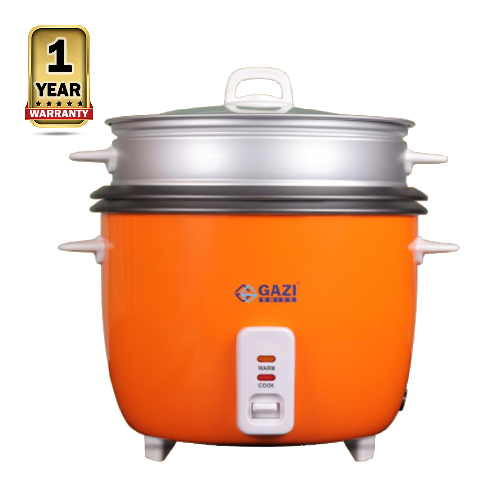Gazi RC-28O-2P Smiss Double Pot Rice Cooker - 2.8 Litre - Orange
