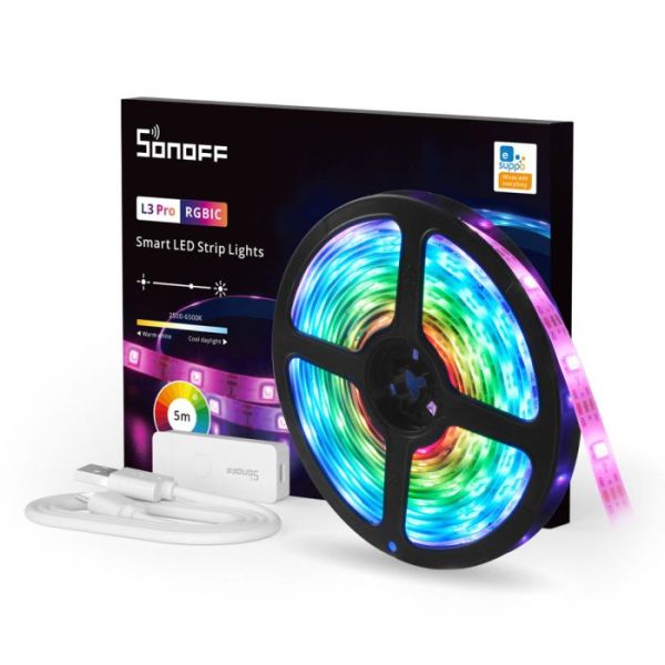 SONOFF L3 Pro RGBIC Smart LED Strip Lights - 5M