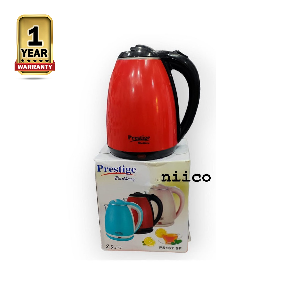 Prestige PS-167 Heavy Duty Electric Kettle - 2.0 Ltr - Red