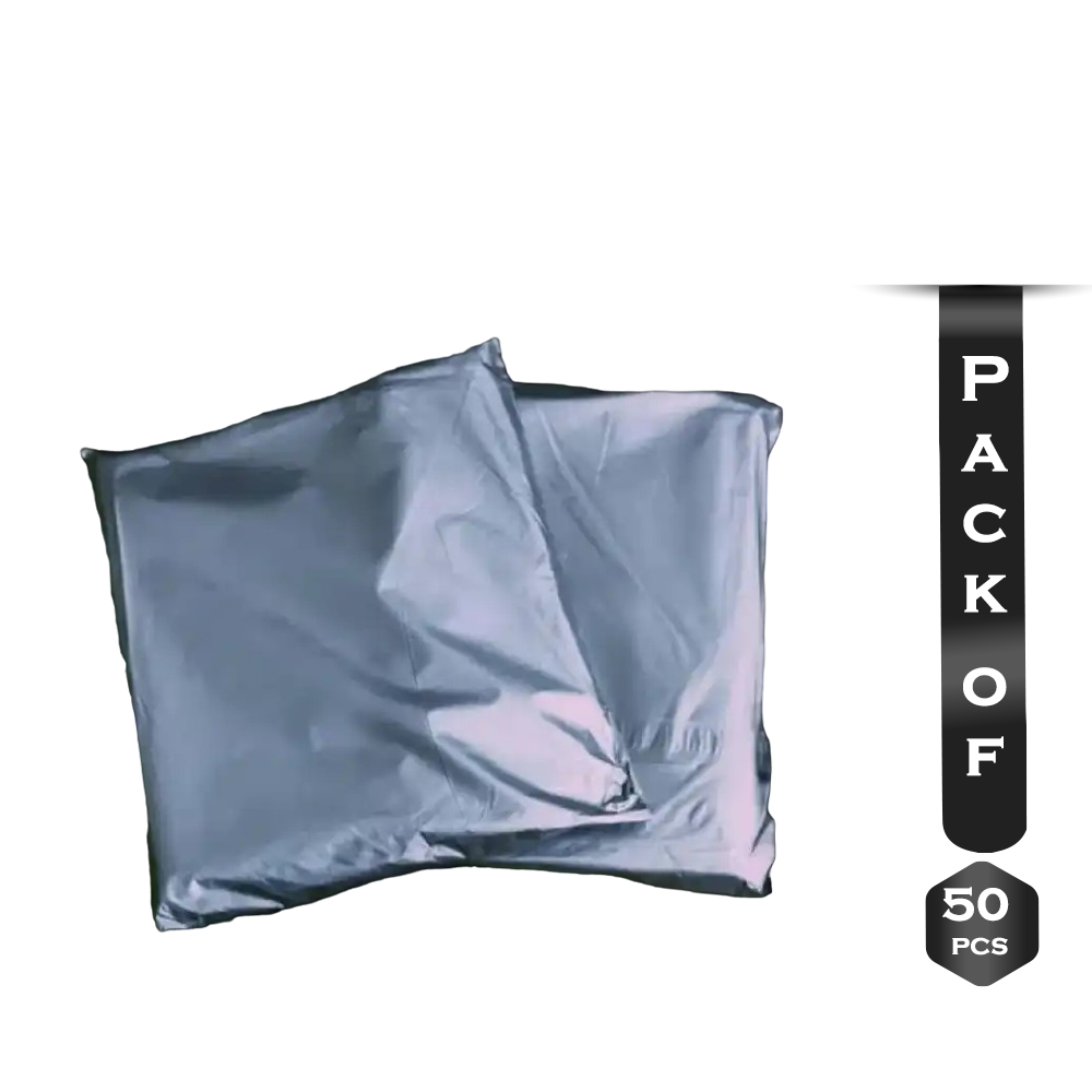 Pack of 50Pcs Plastic Poly Courier Packaging Bags - Silver