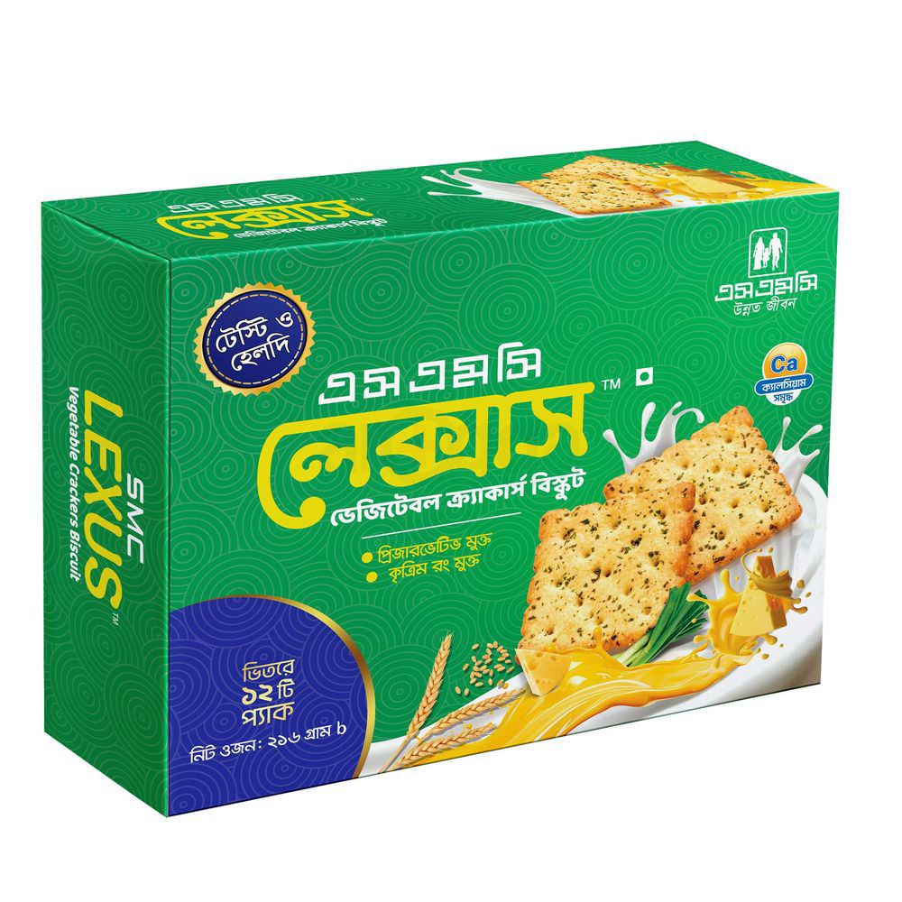 SMC Lexus Vegetable Crackers Biscuit - 216gm