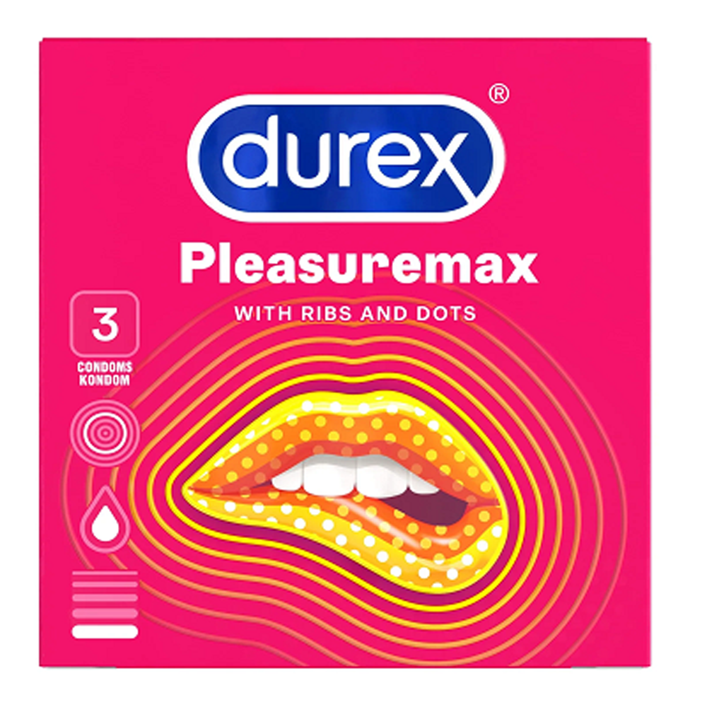 Durex Pleasuremax Ribbed and Dotted Condom - 3 Pcs