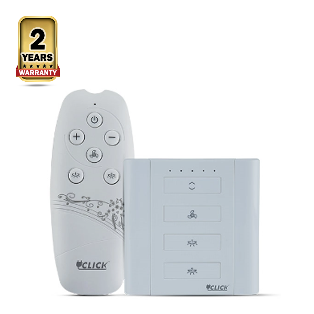 Click Remote Control Switch for Fan and Light - White