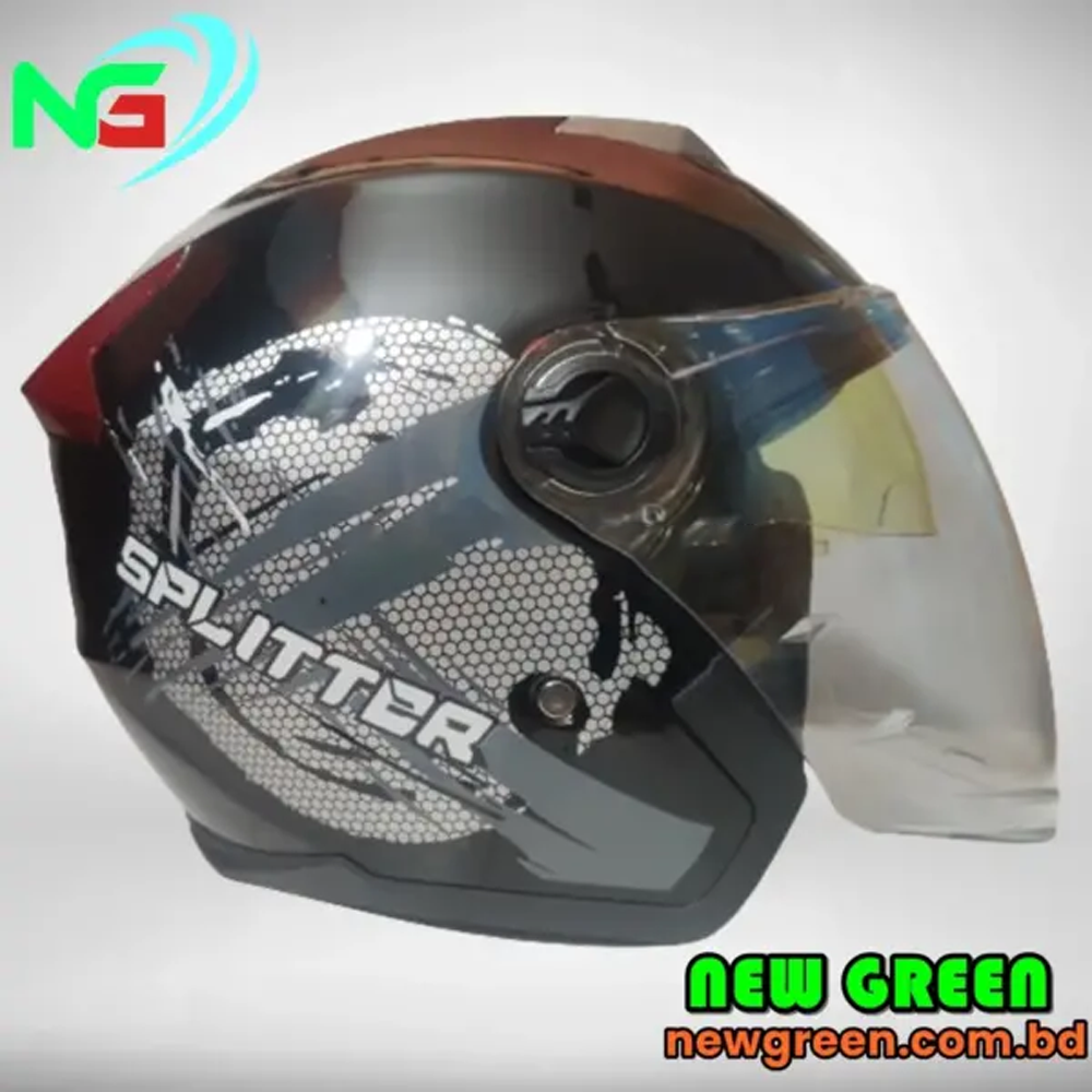 STM-603 SPLITTER Double Vigor Half Face Bike Helmet - Gray