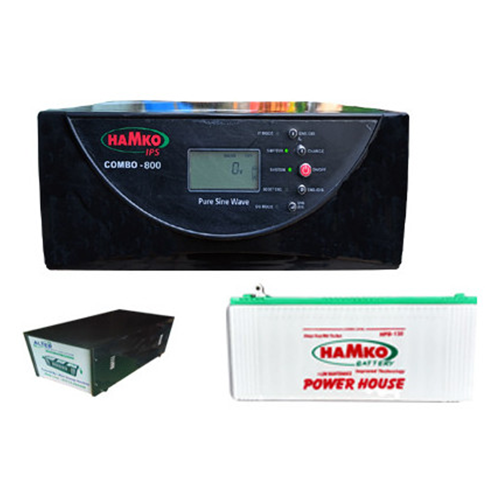 Combo Of Hamko 800VA IPS Machine With 130Ah 12V DC Battery