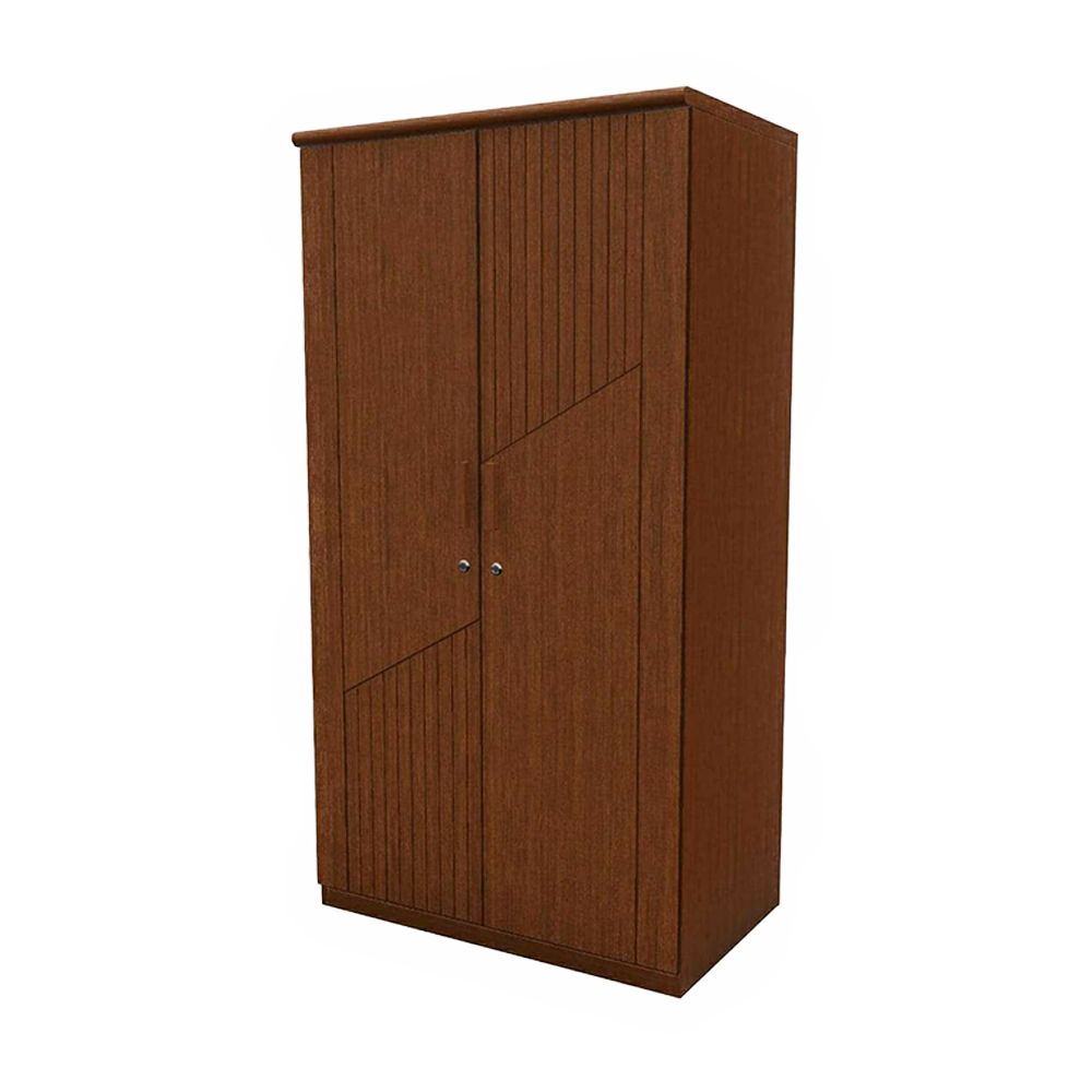 Twin Mart Malaysian Processed Wood 2 Door Almirah - 3.5'*6' Feet