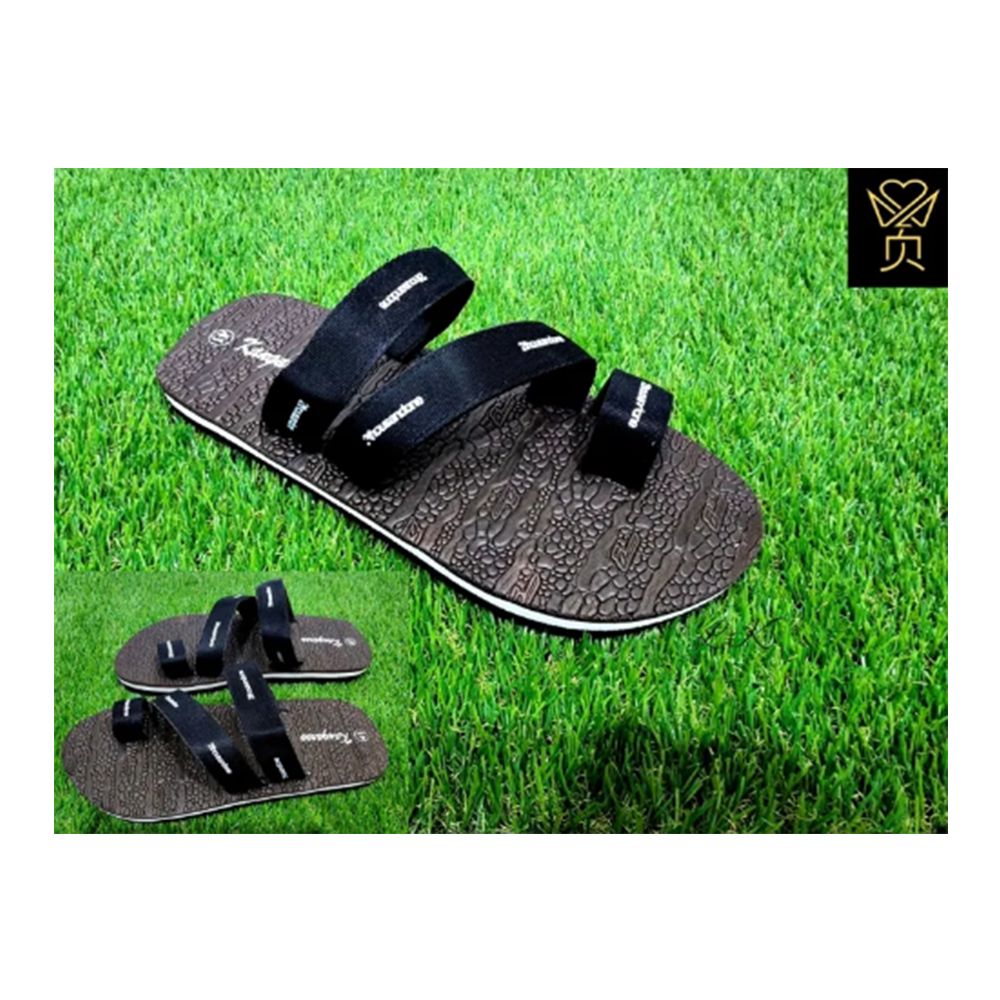 Rubber Sandal for Men -  Black Brown - US