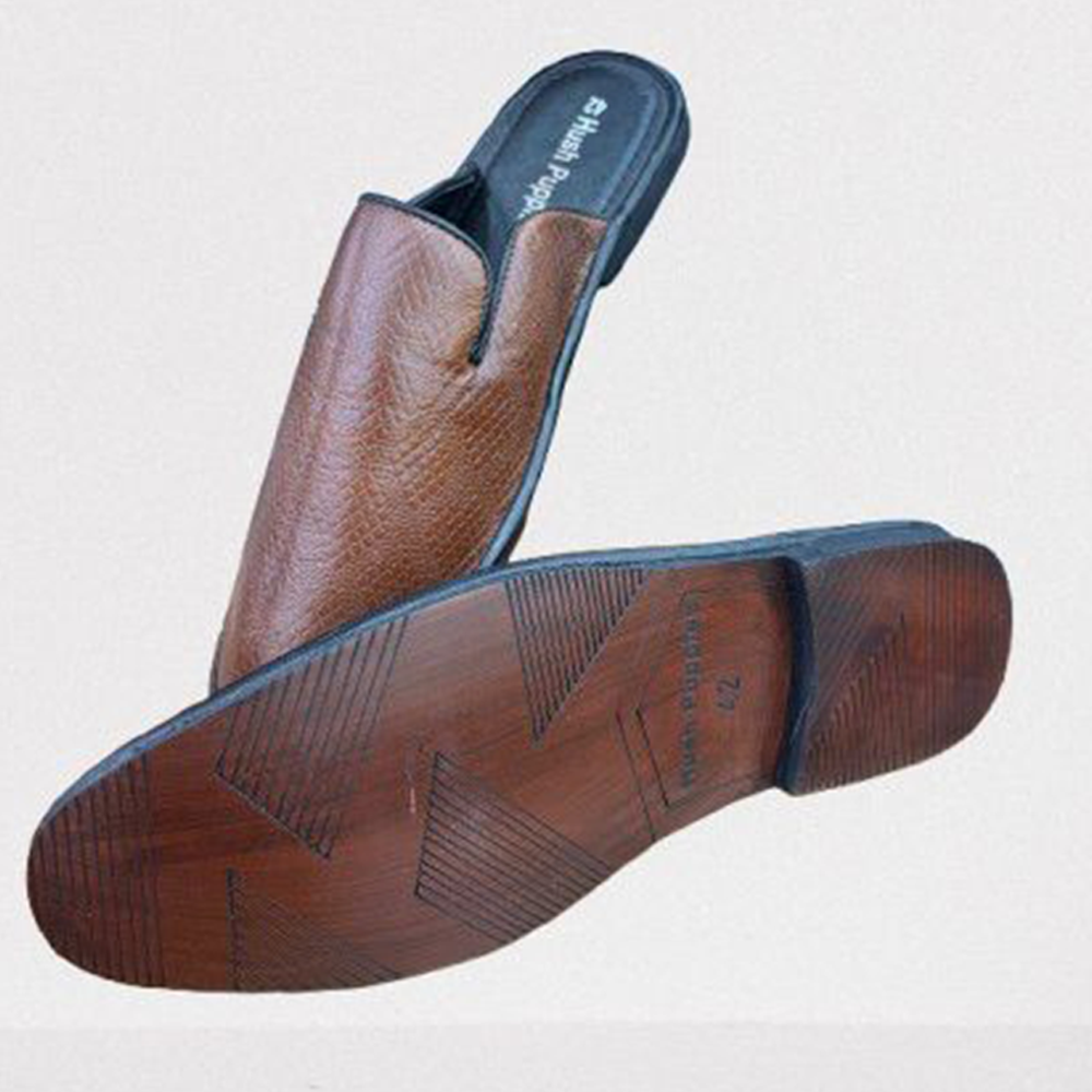 Leather Sandal For Men - Brown - Eid3