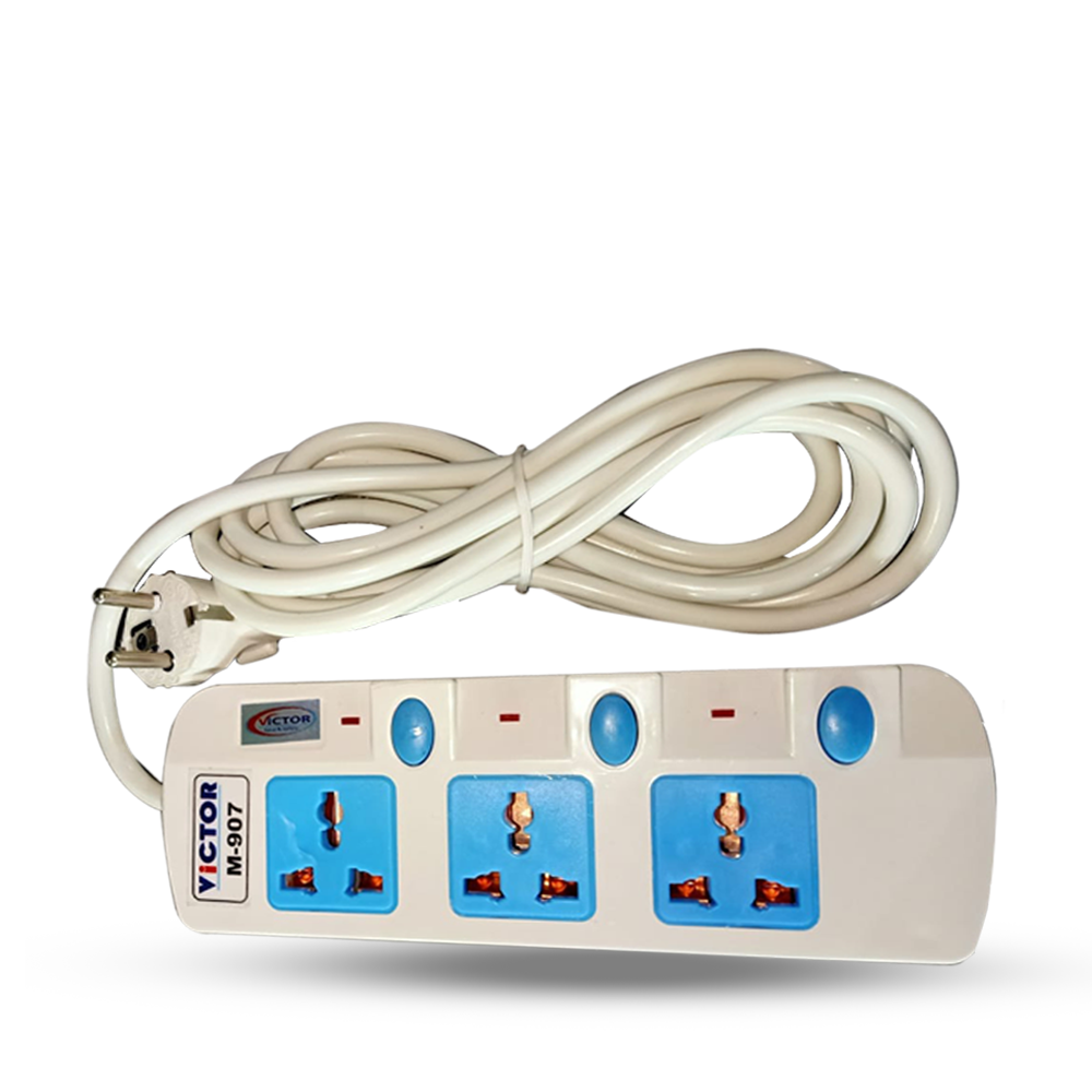 ML-907 Heavy Duty Multiplug - 2 Meter - White