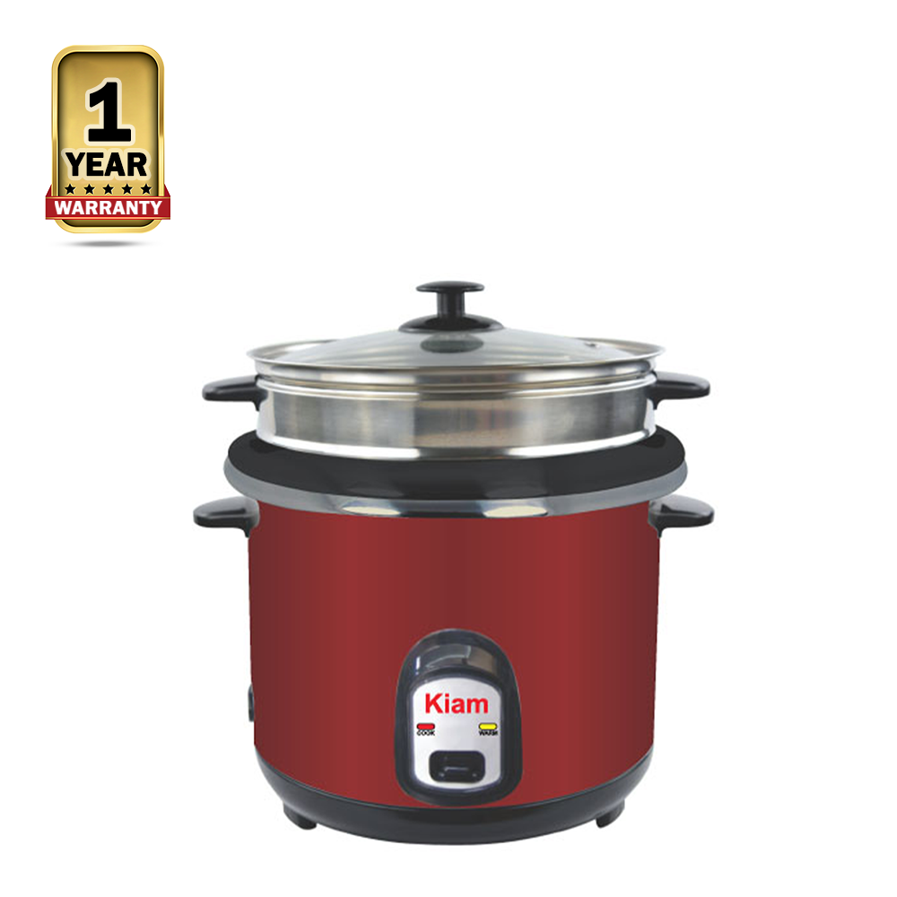 Kiam SJBS 702 Drum Double Pot Rice Cooker - 1.8 Liter - Maroon