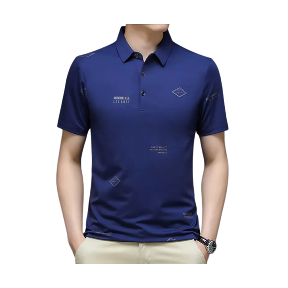 PP Jersy Sublimation Half Sleeve Polo Shirt for Men - Navy Blue - PT-157