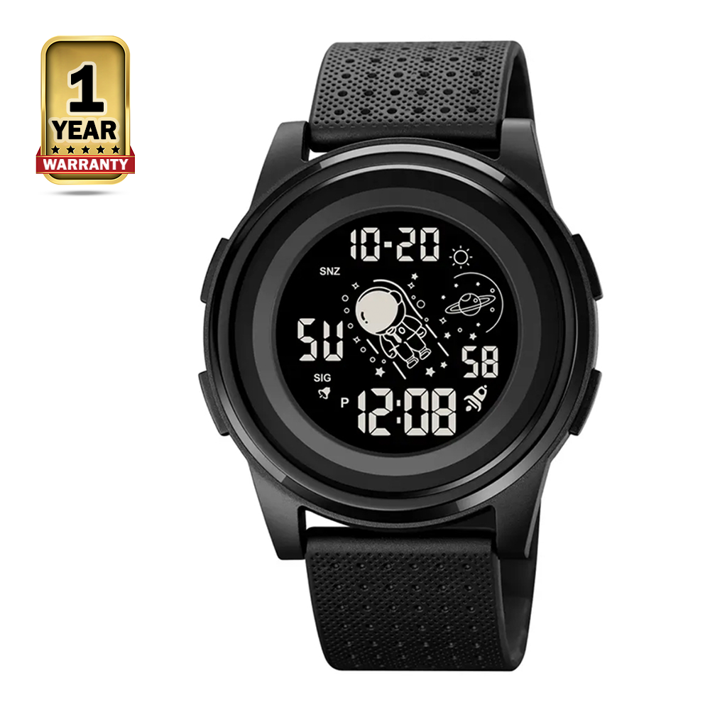 Black waterproof outlet watch