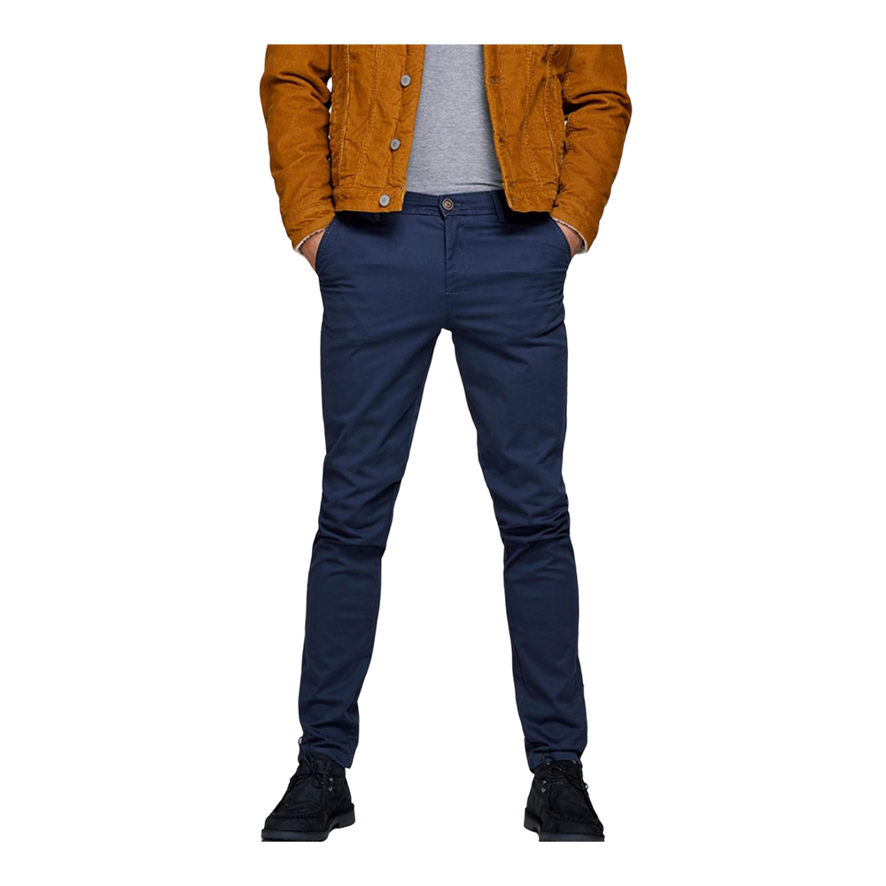 Cotton Chinos Gabardine Pant For Men - Royal Blue - NZ-3148