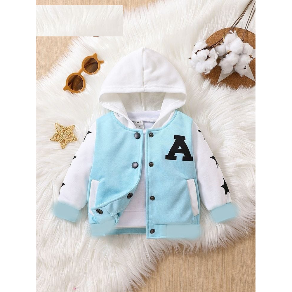 Cotton Hoodie For Baby - Sky Blue