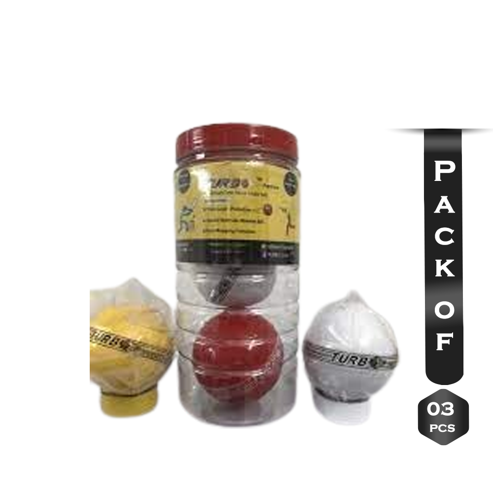 Pack of 3 Pcs Durable Container TURBO Tape Tennis Ball 
