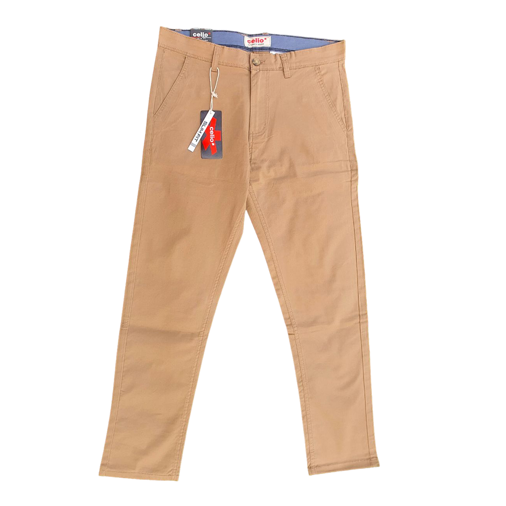 Cotton Twill Pant for Men - Twill-3008 - Brown