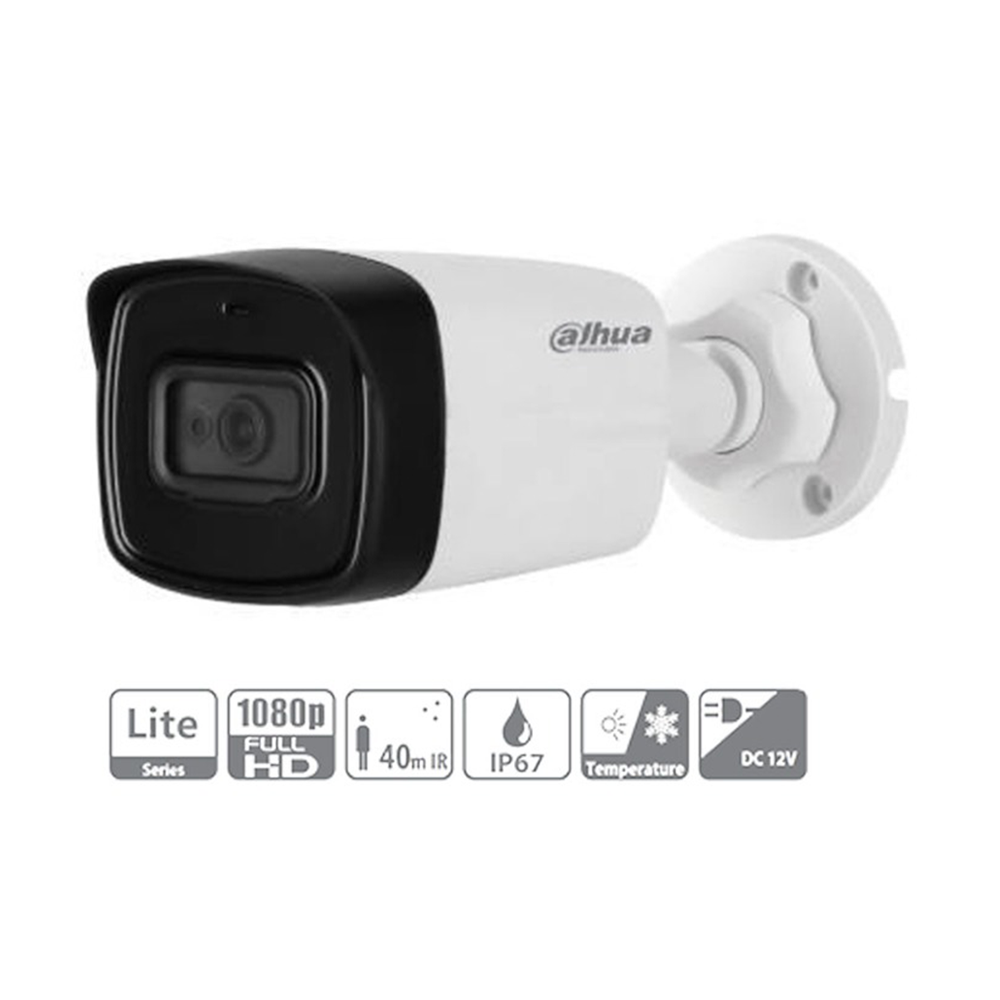 Dahua Hac-Hfw1200Tlp Hdcvi 40M IR Bullet CC Camera - 2 MP - White