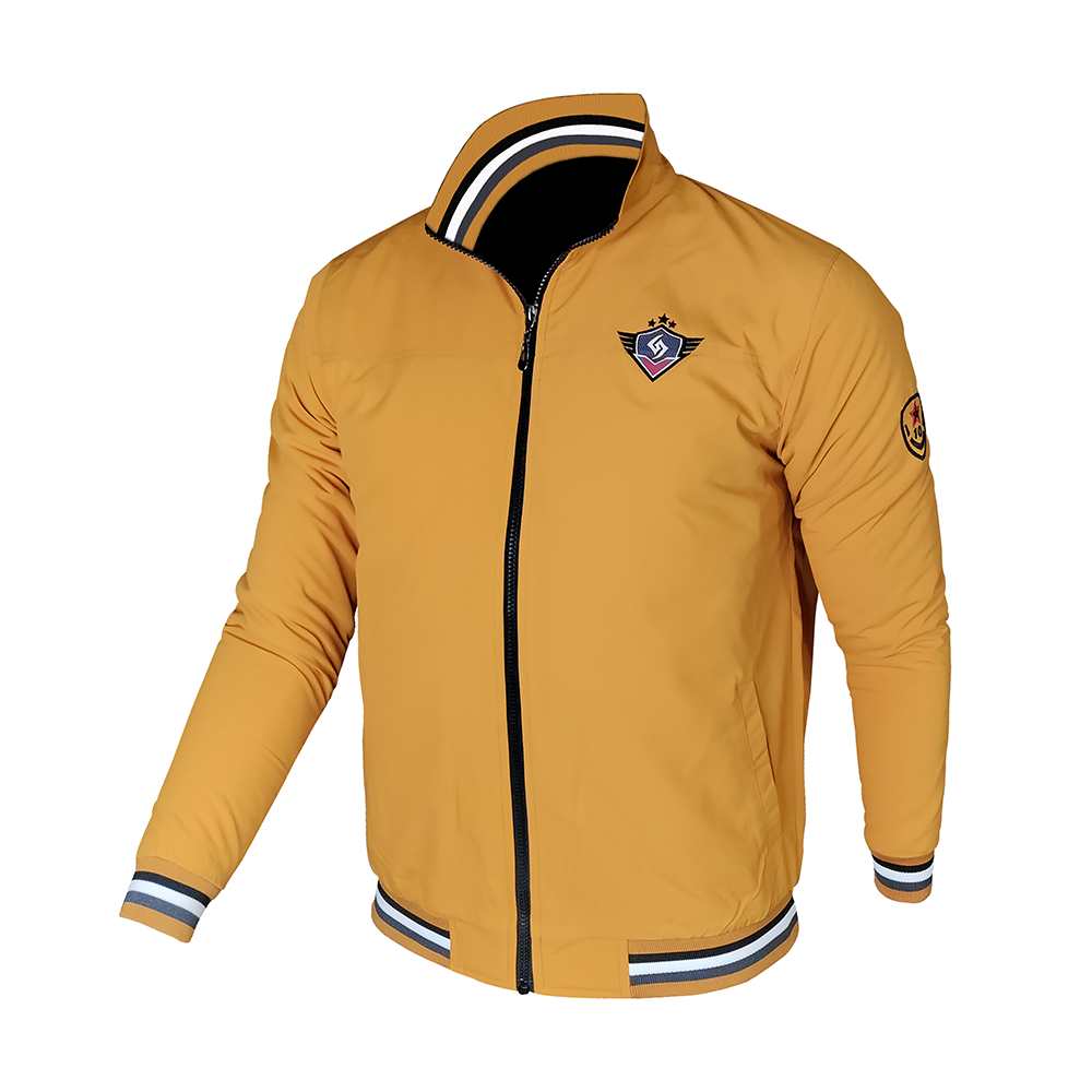 JCK32 Double Part Air Proof Jacket For Men - Golden Yellow