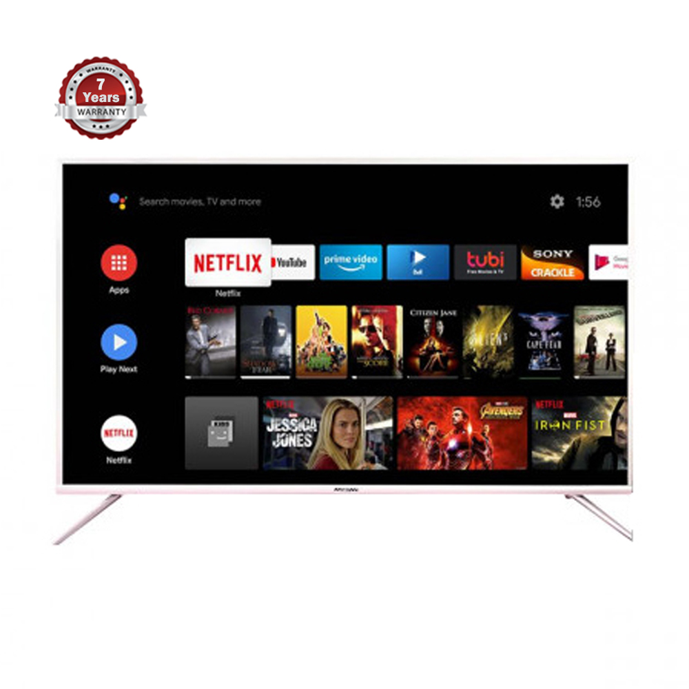 MYONE 43" Full HD Voice Control Android Smart Tv - Golden and Black