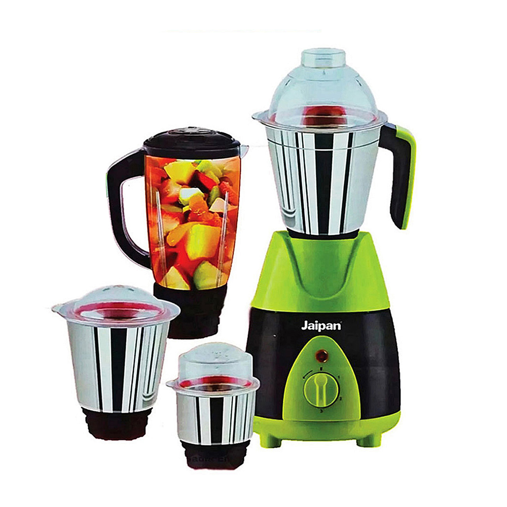 Jaipan Four In One Combo Juicer Mixer Grinder And Blender - Silver And Green