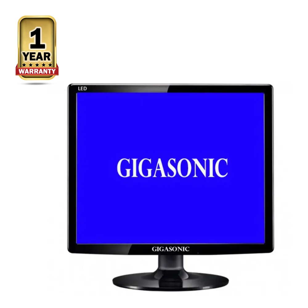 Gigasonic LED Square Monitor - 17 Inch - Black