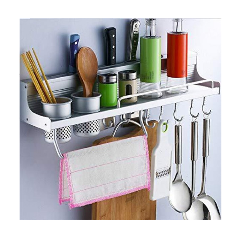 Aluminium Wall Hanging Kitchen Racksilver