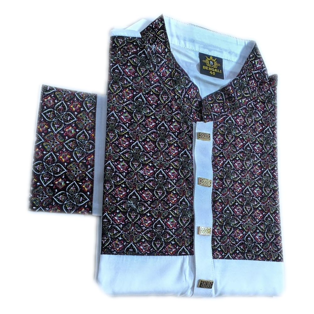 Cotton Panjabi For Men - White - P-03