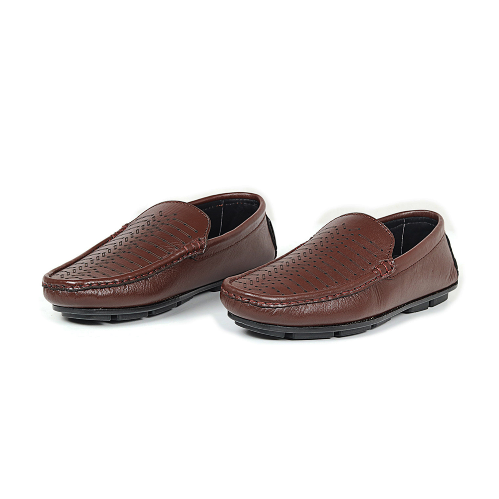 Zays Leather Loafer Shoe For Men - SF49 - Brown
