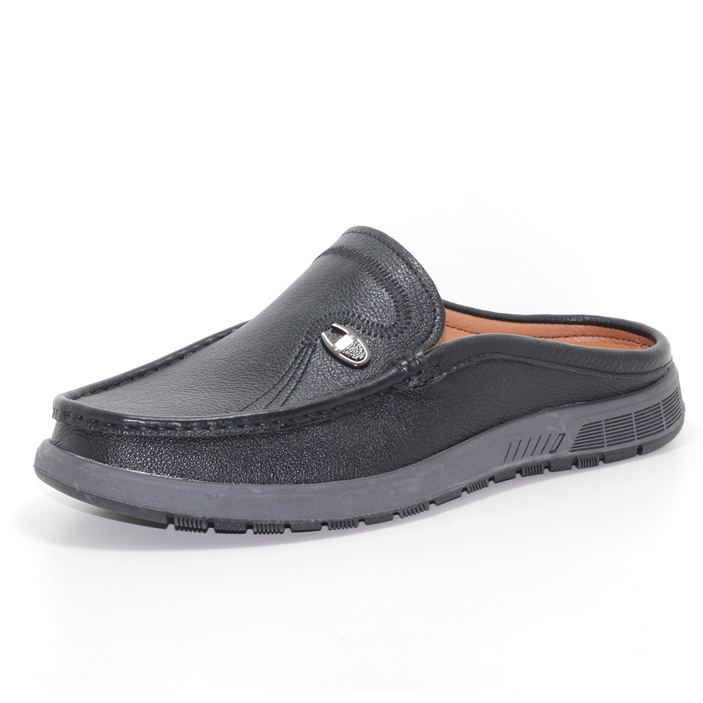 Leather Half Shoe For Men - Black - MS 511