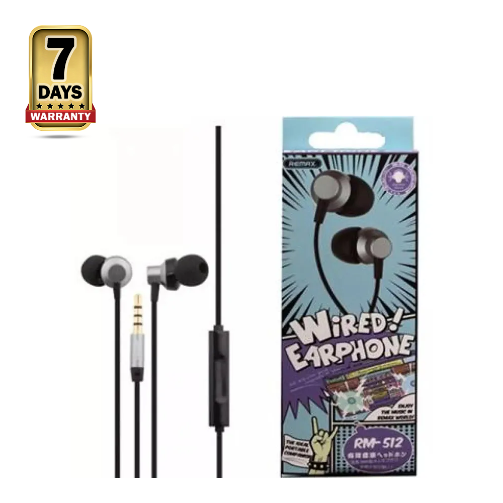 Remax RM-512 Earphone - Black