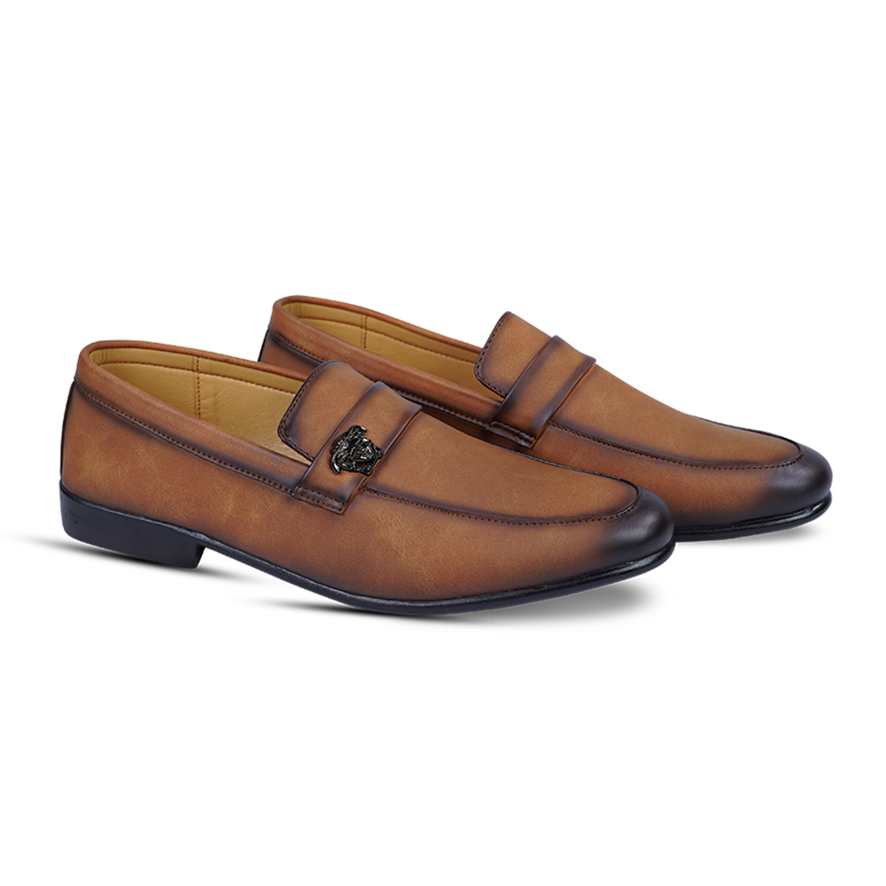PU Leather Tassel Shoes for Men - Brown - TM