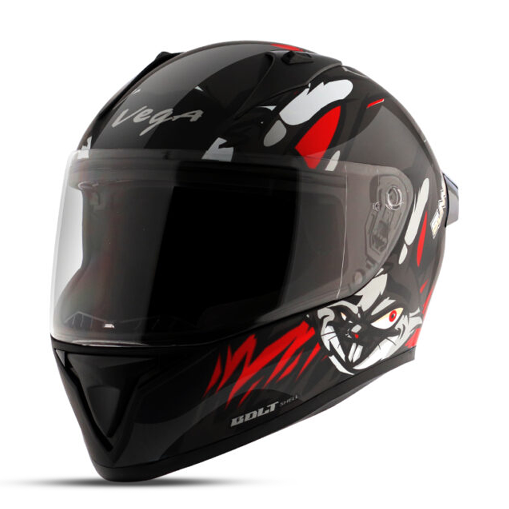 Vega Bolt Bunny Black Red Helmet with Spoiler - HO-24