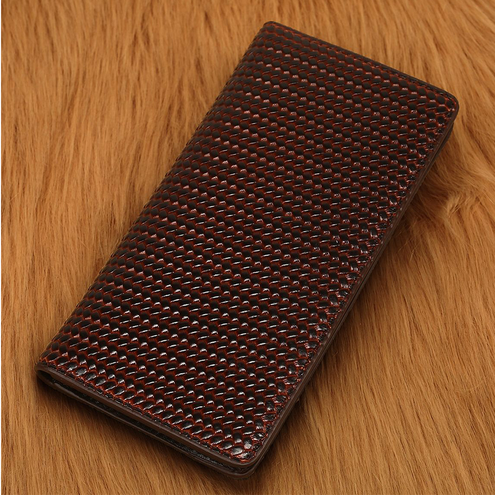 Leather Long Wallet for Men - Chocolate - AC-W4