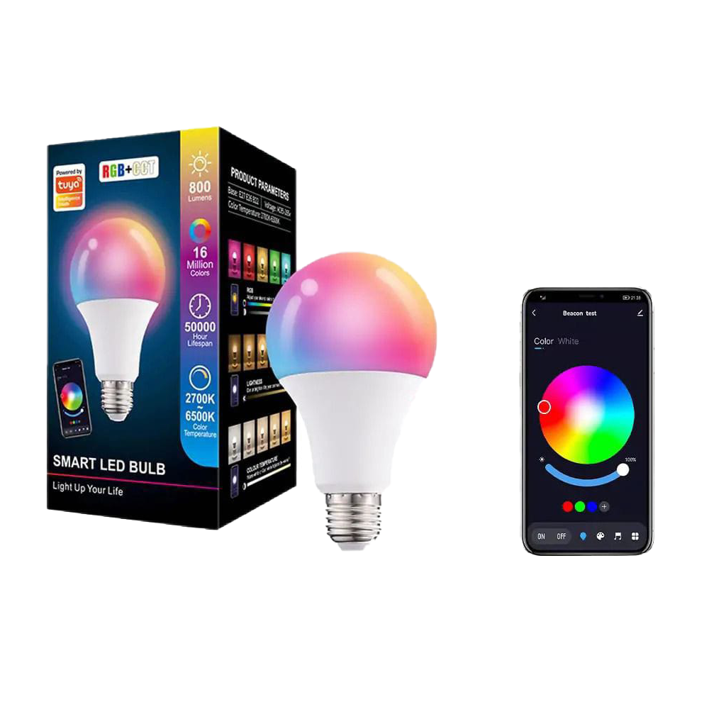 Fxpot Tuya E27 Smart Led RGB Wi-Fi APP Control Bulb - 10W - MA-143