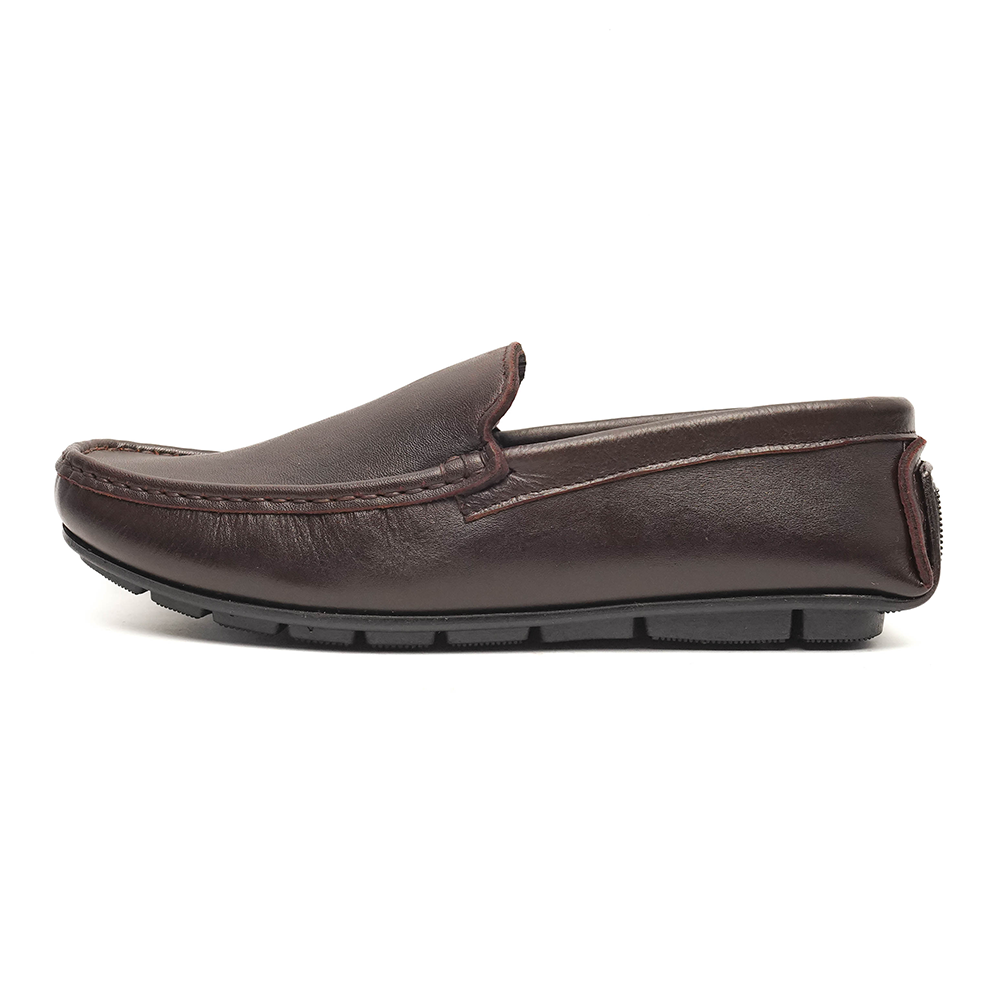Leather Loafer For Men - Coffee - SP-2486-CF