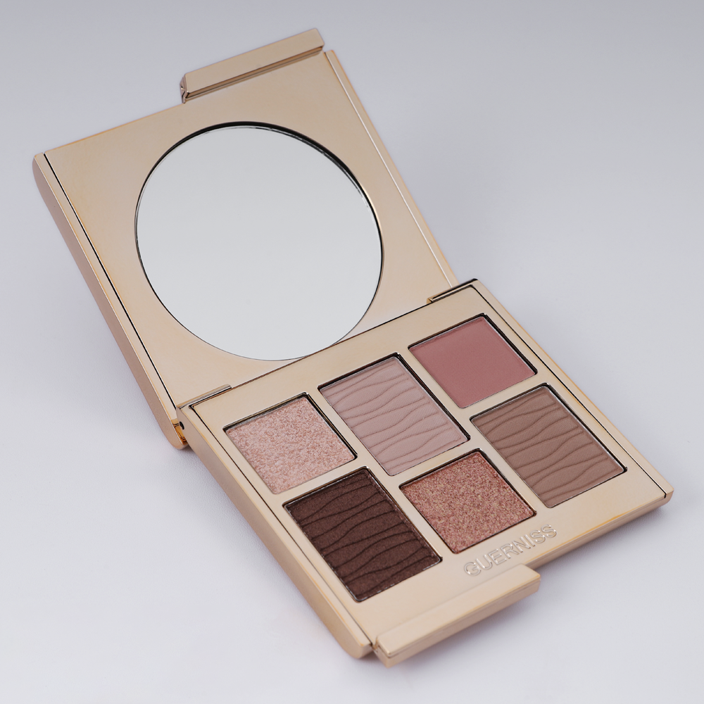 Guerniss Squares 6 Color Eye Shadow Nude Milk Tea - 12gm - G663
