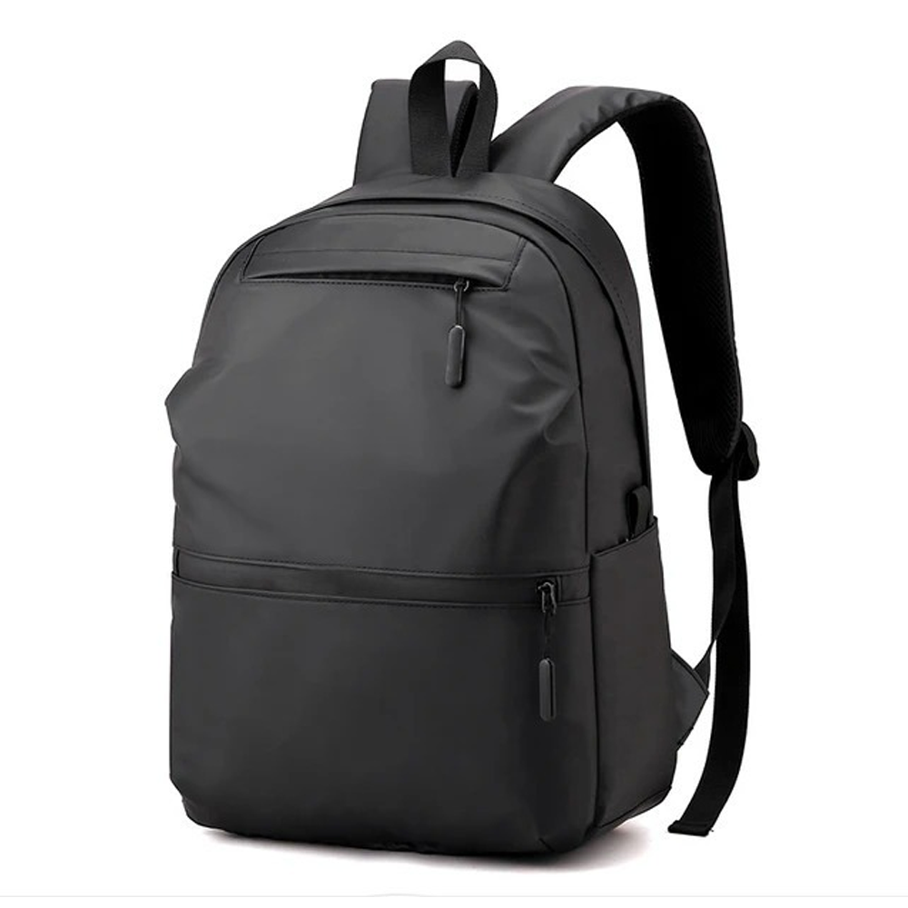 Polyester Waterproof Backpack For Men - Black