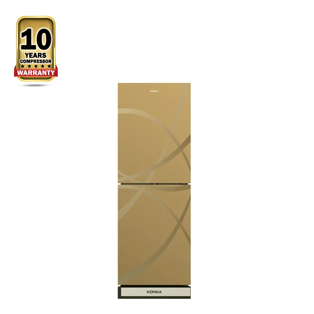 Konka KRB-230GB Golden Strip Refrigerator - 230 Ltr - Golden