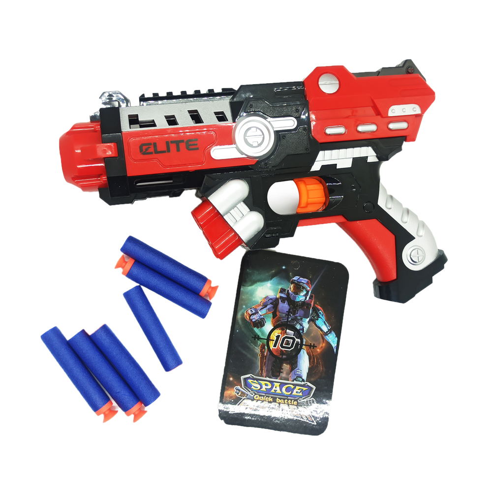 Plastic Soft Bullet Blaster Toy Gun With Suction Target Board - Multicolor - 175208147