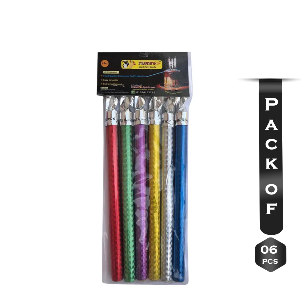 Pack of 6 Pcs TURBO Spark Candle - 25Cm