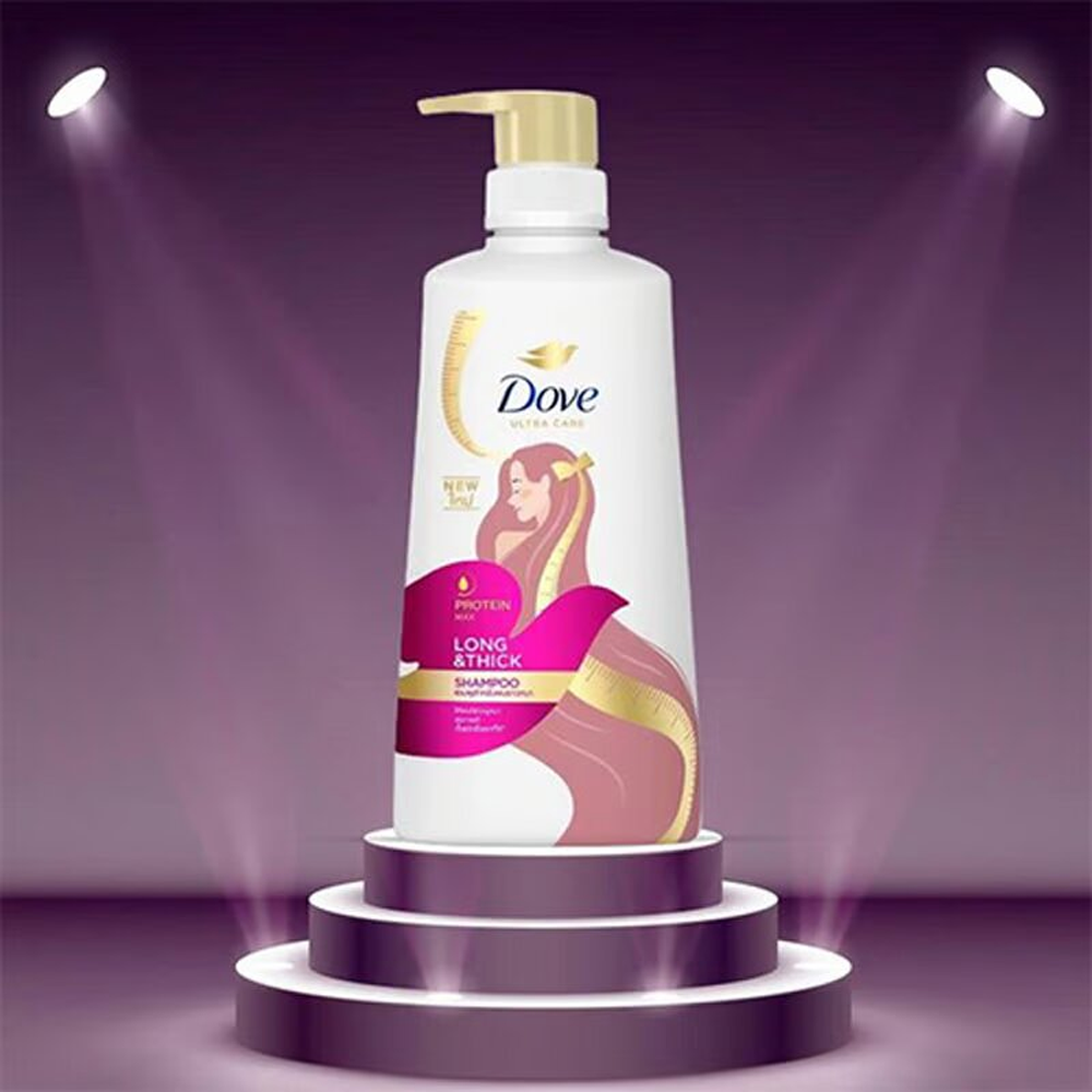 Dove Long and Thick Shampoo - 410ml
