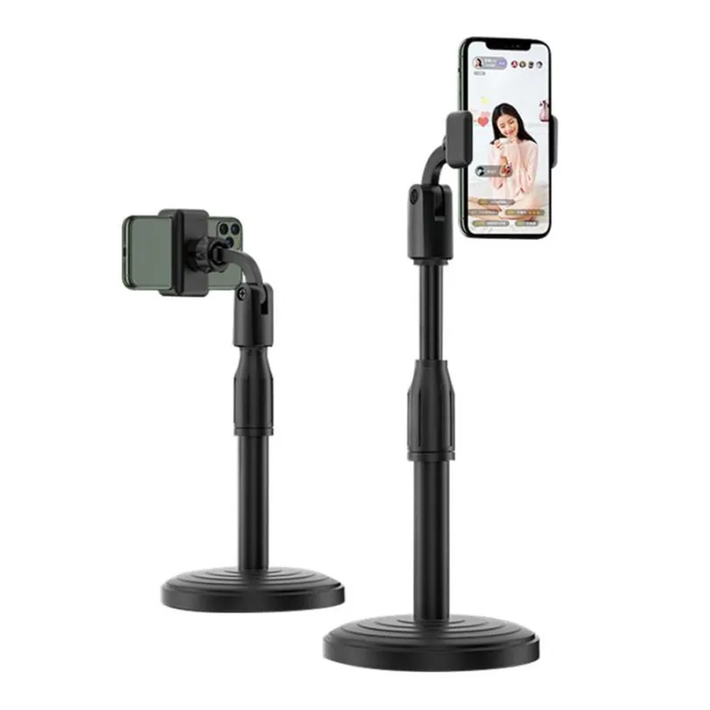 ABS 360 Degree Rotatable Mobile Phone Holder Stand - Black