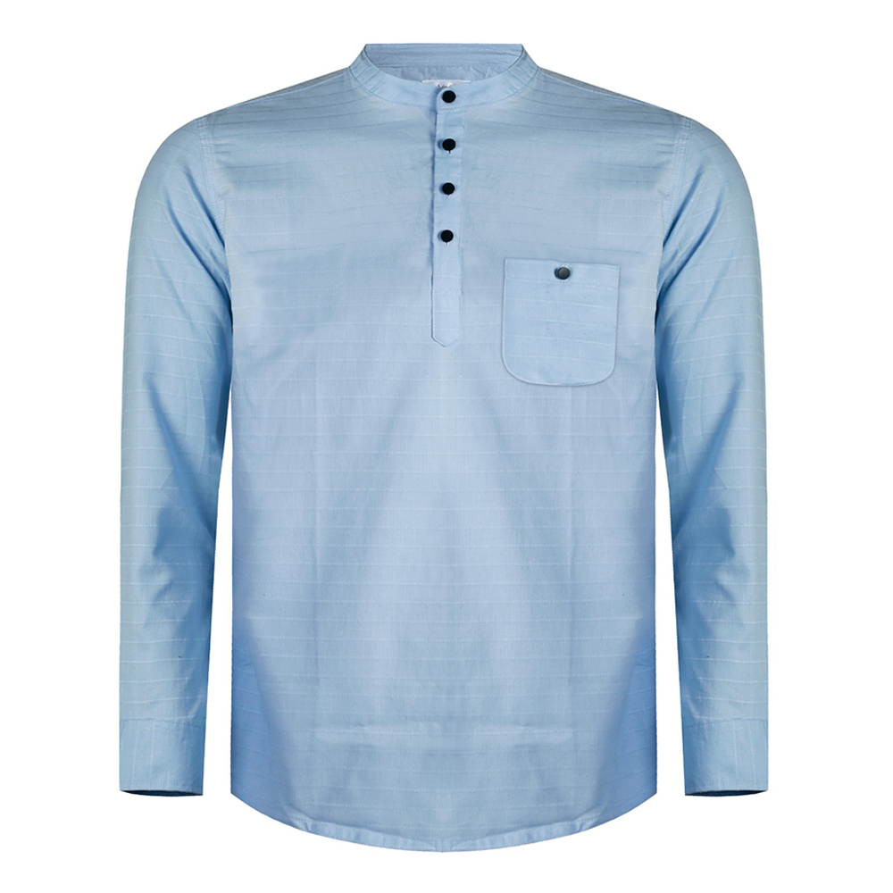 Cotton Full Sleeve Katua For Men - Sky Blue - OP232