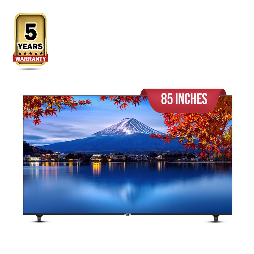 JPE E85F2A Google DLED 4K Smart TV - 85 Inch - Black