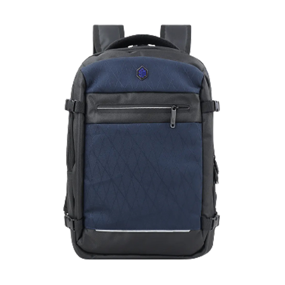 Oxford Polyester Nylon Backpack - Gray and Navy Blue