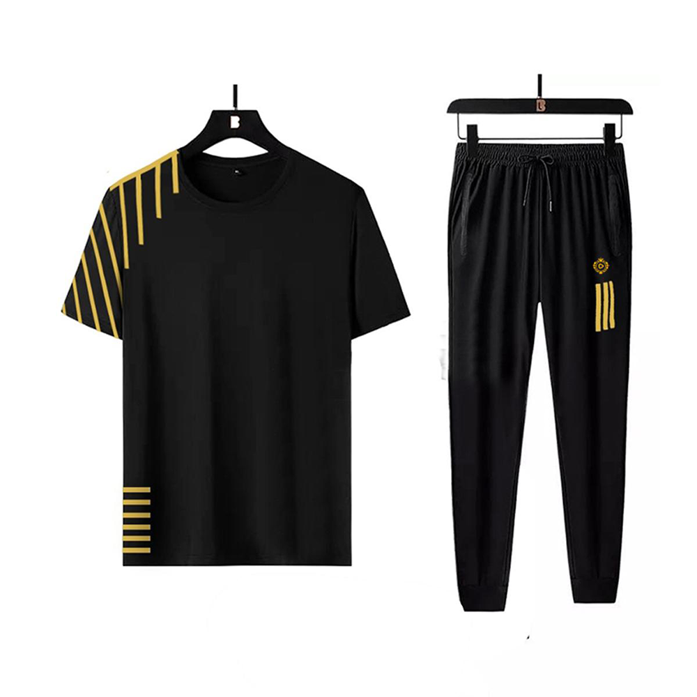 PP Jersy Trouser Full Track Suit For Men - Black - TF-86