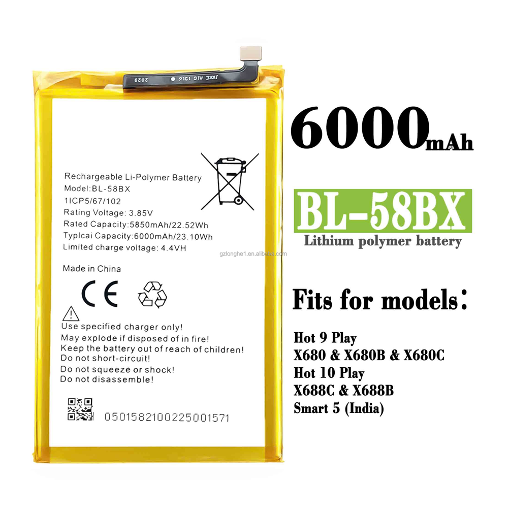 Mobile Battery For Infinix - 6000mah